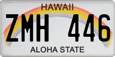 HI license plate ZMH446