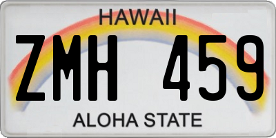 HI license plate ZMH459