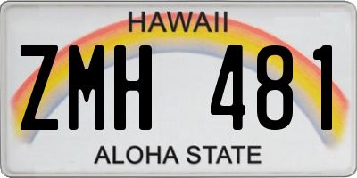 HI license plate ZMH481