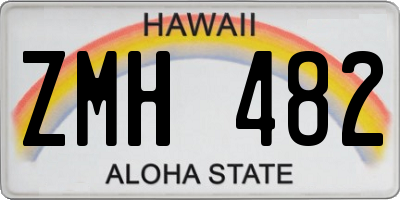 HI license plate ZMH482