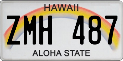 HI license plate ZMH487