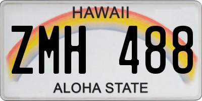 HI license plate ZMH488