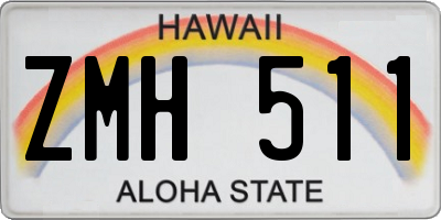 HI license plate ZMH511