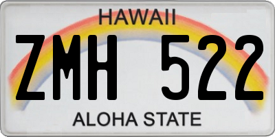 HI license plate ZMH522