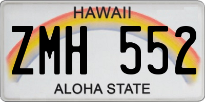 HI license plate ZMH552