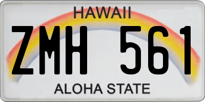 HI license plate ZMH561