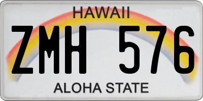 HI license plate ZMH576