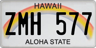 HI license plate ZMH577