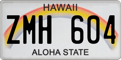 HI license plate ZMH604