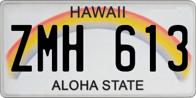 HI license plate ZMH613