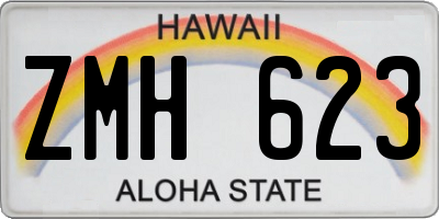 HI license plate ZMH623