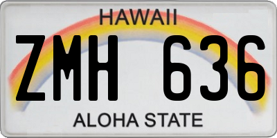 HI license plate ZMH636