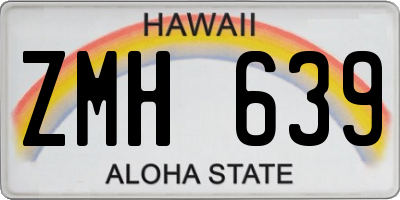 HI license plate ZMH639