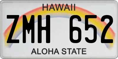 HI license plate ZMH652