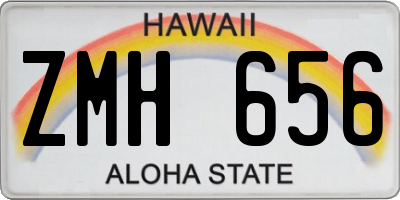 HI license plate ZMH656