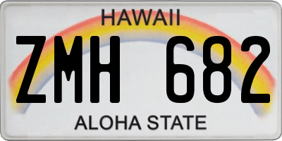 HI license plate ZMH682