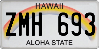 HI license plate ZMH693