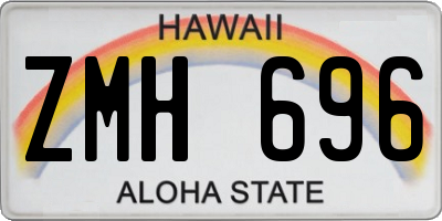 HI license plate ZMH696