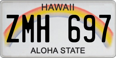 HI license plate ZMH697