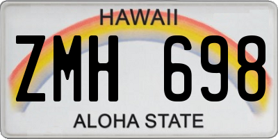 HI license plate ZMH698