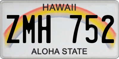 HI license plate ZMH752