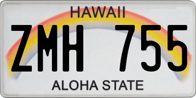 HI license plate ZMH755