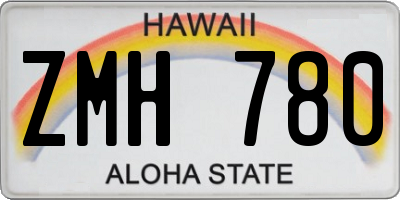 HI license plate ZMH780
