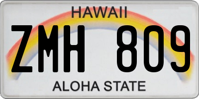 HI license plate ZMH809