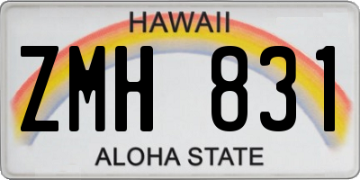 HI license plate ZMH831