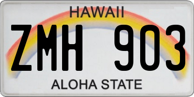 HI license plate ZMH903
