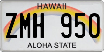 HI license plate ZMH950