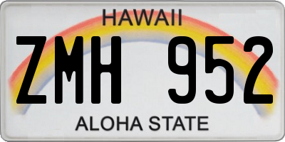 HI license plate ZMH952
