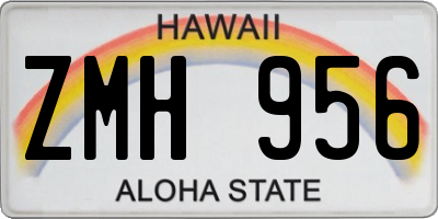 HI license plate ZMH956