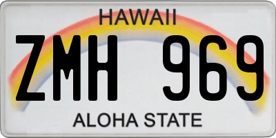 HI license plate ZMH969