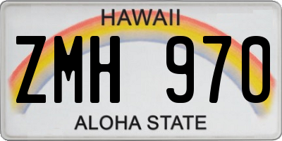 HI license plate ZMH970