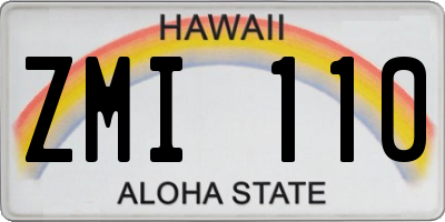 HI license plate ZMI110