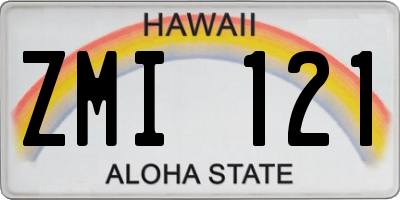 HI license plate ZMI121