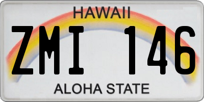 HI license plate ZMI146