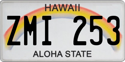 HI license plate ZMI253