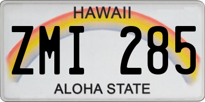 HI license plate ZMI285