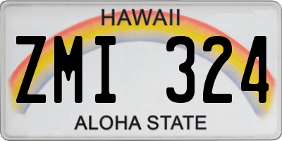 HI license plate ZMI324