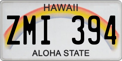 HI license plate ZMI394