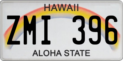 HI license plate ZMI396