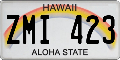 HI license plate ZMI423