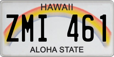 HI license plate ZMI461