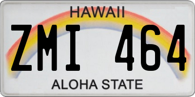 HI license plate ZMI464
