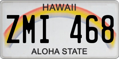 HI license plate ZMI468