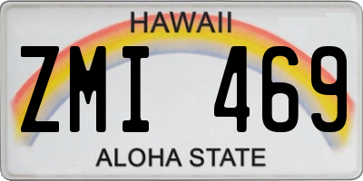 HI license plate ZMI469