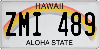 HI license plate ZMI489