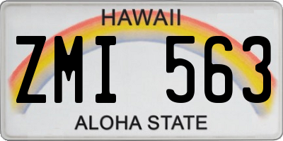 HI license plate ZMI563